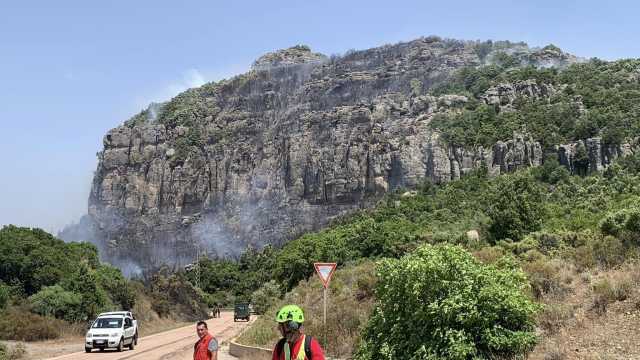 L'incendio a Jerzu
