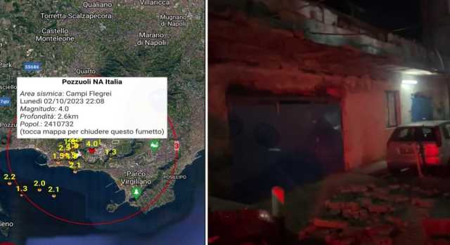 Terremoto di magnitudo 4.0 a Napoli, crolli ed avacuazioni: scosse anche in Calabria