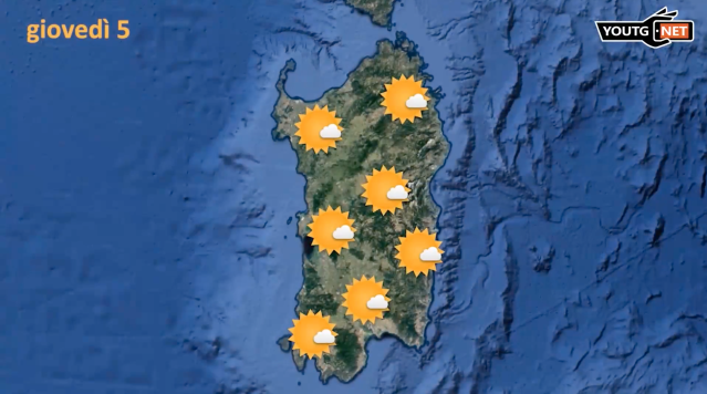 Giovedì clima ancora estivo in Sardegna: temperature sopra le medie stagionali