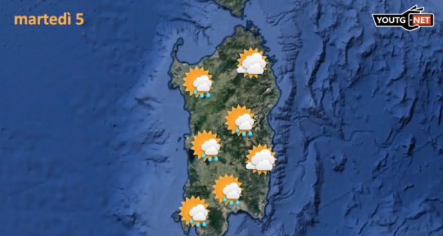Martedì nuovo peggioramento meteo in Sardegna: nuvole e qualche pioggia