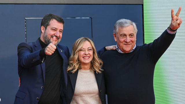 tajani, meloni, salvini