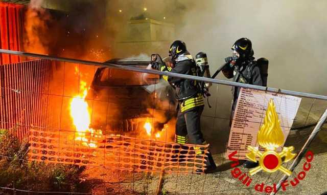 Incendio Auto Olbia