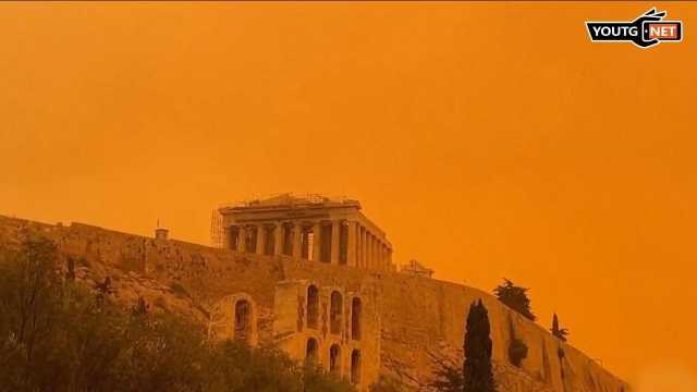 Tempesta di sabbia ad Atene, la città si colora di arancione: le suggestive immagini (video)
