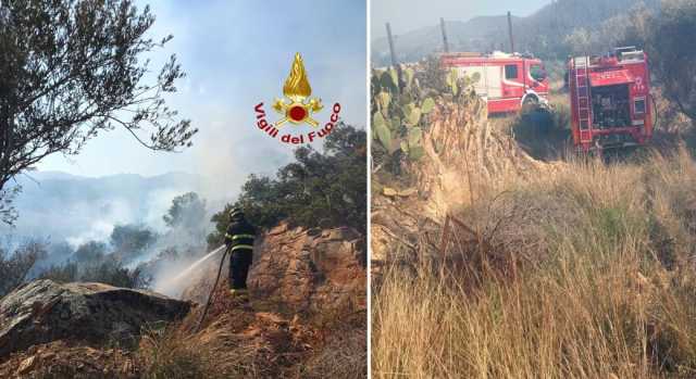 Incendio In Campagna Tortoli