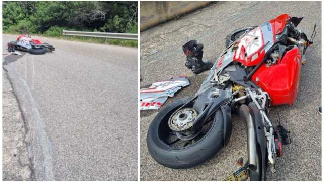 Cala Domestica, perde il controllo della moto e finisce sull'asfalto: soccorso con l'elicottero