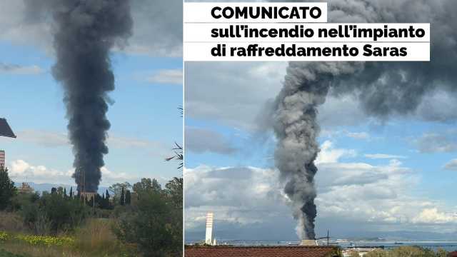Saras Incendio 3 Sarroch