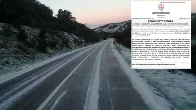 Ghiaccio Allerta Sardegna Meteo