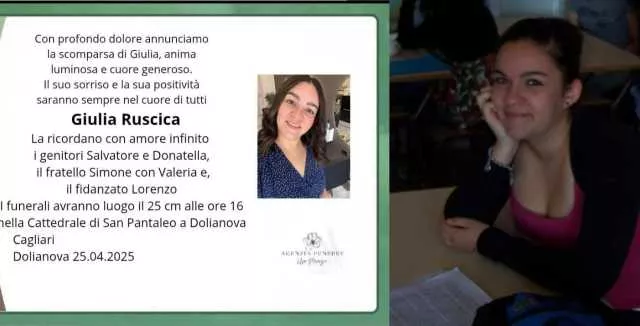 La dedica del prof per Giulia di Dolianova, morta a soli 29 anni: 