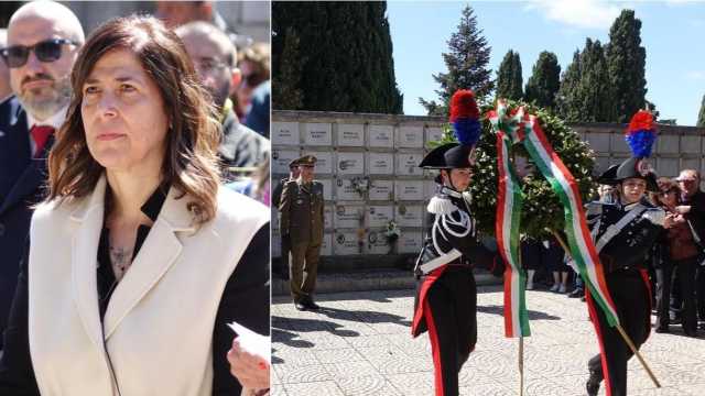 Nuoro, la presidente Todde alle celebrazioni del 25 aprile: 