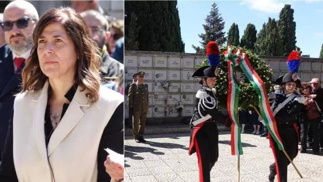 Nuoro, la presidente Todde alle celebrazioni del 25 aprile: 