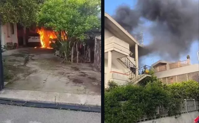 Fuoco in un'abitazione e auto bruciata: paura ad Assemini per un incendio (VIDEO)