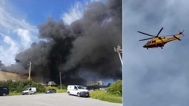 Olbia, enorme incendio nella zona industriale di Cala Saccaia (VIDEO)