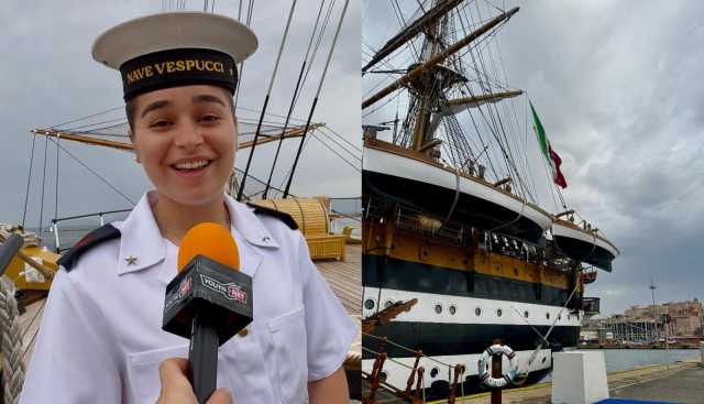 Chiara Parodi, una giovane sarda nell'equipaggio dell'Amerigo Vespucci
