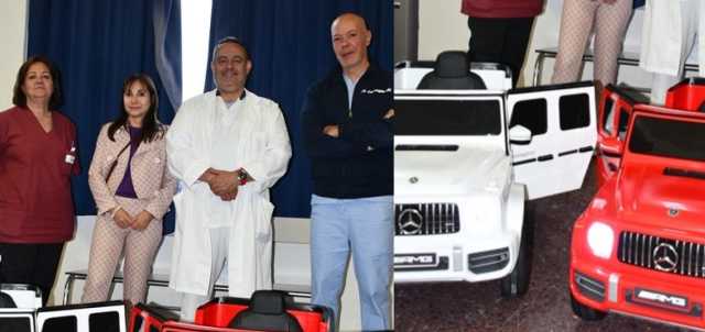 Sassari, donate all'ospedale 4 auto elettriche per i bimbi della Pediatria