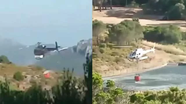 Elicottero dell'antincendio colpisce i cavi elettrici: l'incidente a Jerzu