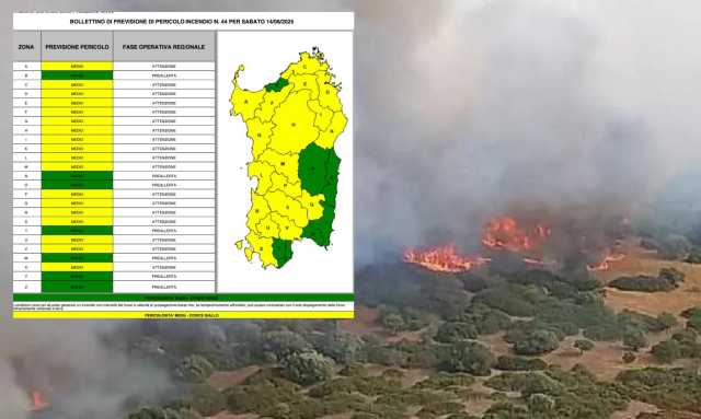 Con il caldo è ancora allerta incendi in Sardegna: confermato il bollettino della Protezione civile