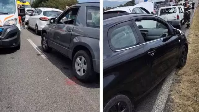Tamponamento a catena sulla 554: traffico in tilt, auto messa in sicurezza dai vigili del fuoco