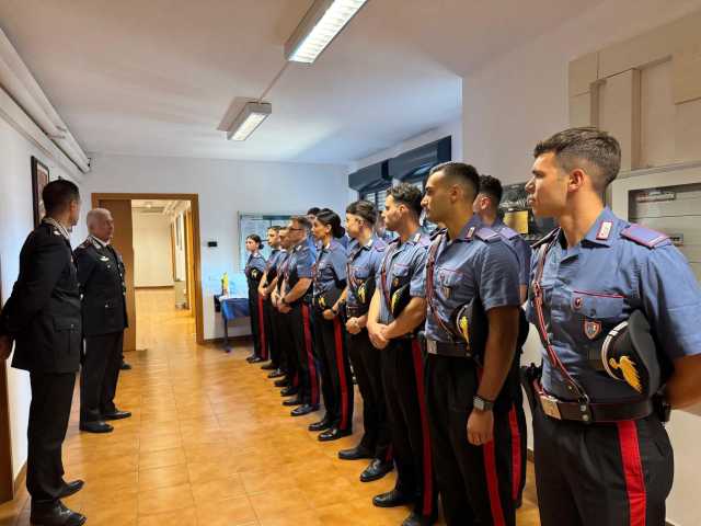 Cagliari, arrivati 19 marescialli carabinieri per il potenziamento estivo 