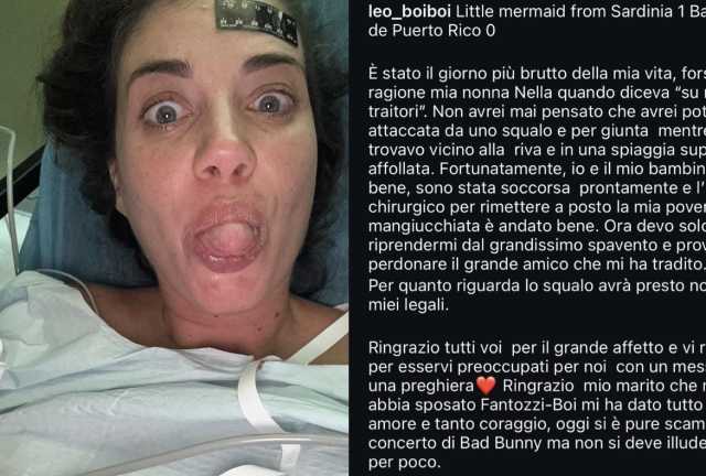 Eleonora Boi dopo l'attacco dello squalo: 