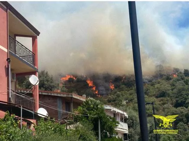 Paura per un incendio a Seulo, le fiamme sfiorano le case (video)