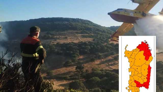 Da Cagliari alla Gallura: scatta l'allerta incendi rossa per domenica
