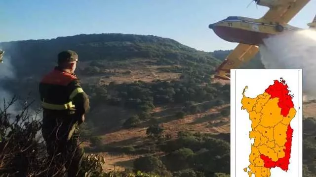Da Cagliari alla Gallura: scatta l'allerta incendi rossa per domenica