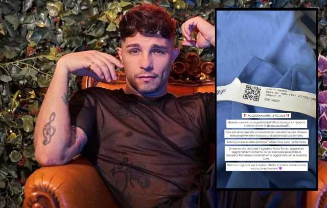 Marco Carta è ricoverato in ospedale: il cantante sardo annulla il concerto a Porto Torres