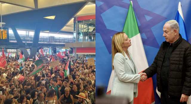Napoli, al corteo per Gaza i manifestanti bruciano le foto di Meloni con il premier Netanyahu 