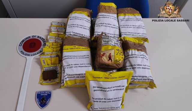 Sassari, sequestrati 12 chili di tabacco di contrabbando: multa da 60mila euro
