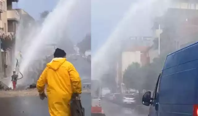 Quartu, si rompe un'altra condotta: l'acqua si riversa in strada in via Manara 
