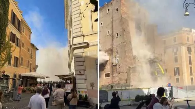 Paura a Roma, crolla parte della Torre dei Conti: 