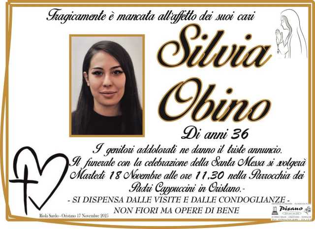 Riola Sardo Cc Giovane investita a Riola Sardo, domani i funerali: