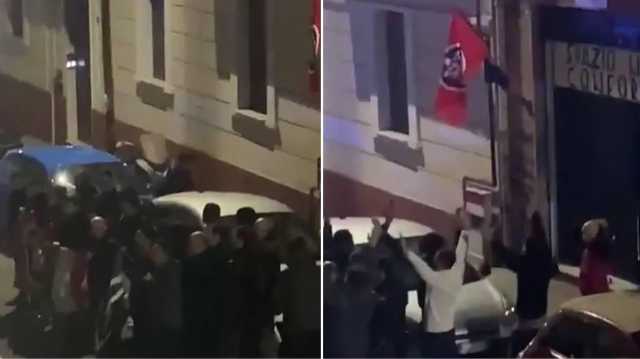 Coro Casapound Raduno CasaPound a Cagliari: “Dove sono gli antifascisti?”, e una donna risponde: “Io, sono qui”