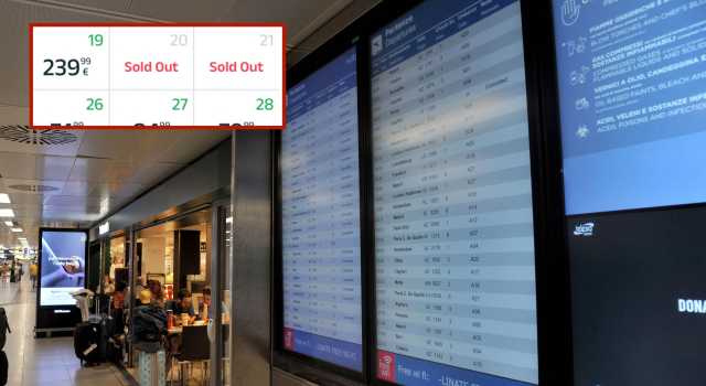 Il salasso natalizio sui voli per l'Isola: Milano-Cagliari già sold out nel weekend pre-feste