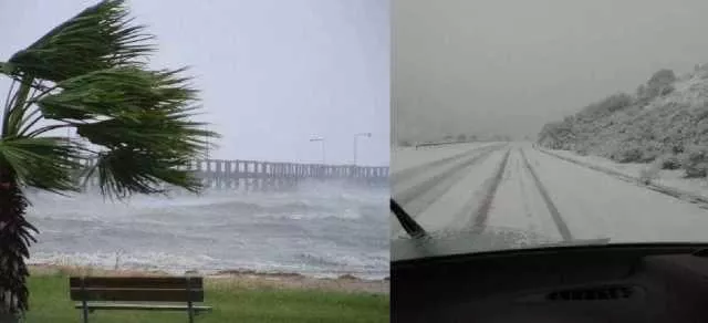 Forte vento e rischio neve in Sardegna: a Cagliari e Quartu chiusi i parchi