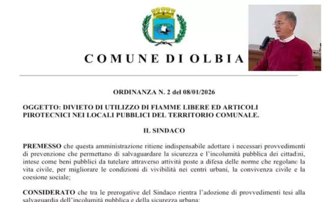 Divieto di fiamme ed effetti pirotecnici nei locali di Olbia: scatta la nuova ordinanza dopo la tragedia in Svizzera