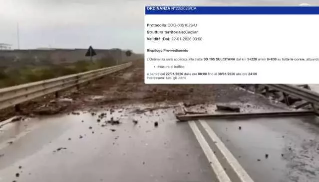 Anas Chiusa Ordinanza La statale 195 resterà chiusa fino al 30 gennaio: l'ordinanza dell'Anas
