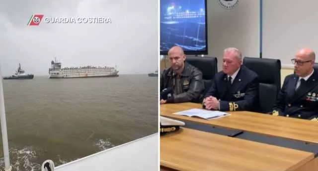 Nave in avaria ed equipaggio in salvo, l'arrivo a Cagliari: 