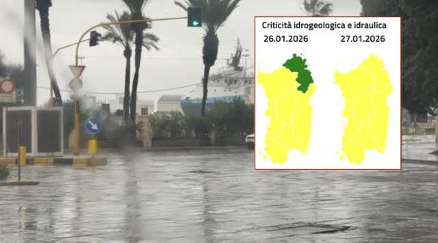 Allerta meteo prorogata, domani tutta la Sardegna in zona gialla per il maltempo