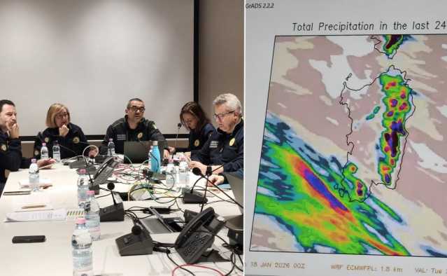 Piogge fino a 200 mm in un giorno e raffiche con picchi oltre i 100 km orari: Sardegna in allerta