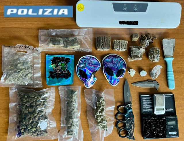 Hashish e marijuana in casa, blitz della polizia a Mulinu Becciu: 20enne arrestato