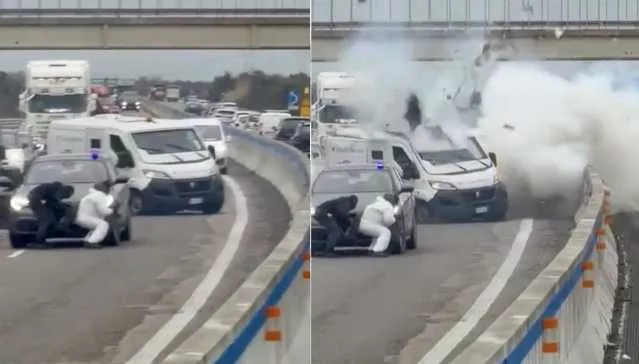 Assalto a un portavalori sulla Brindisi-Lecce: esplosione e sparatoria (Video)