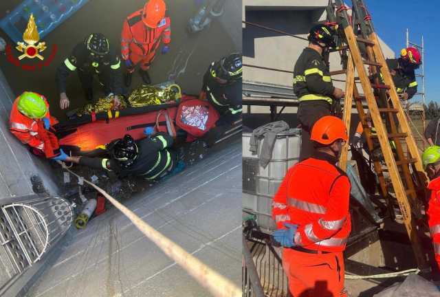 Operaio cade dentro una cisterna mentre lavora a Sassari: salvato dai vigili del fuoco 