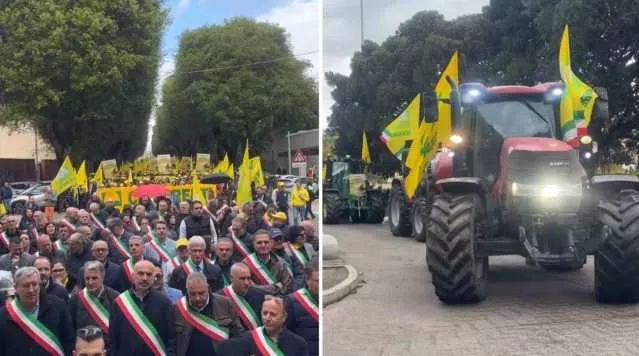 A Cagliari più di 3mila agricoltori e allevatori in piazza: corteo con i trattori, tanti sindaci in prima linea