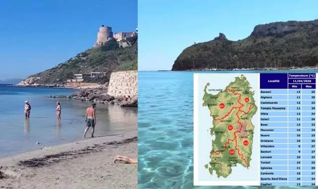 Anticipo d'estate nel weekend in Sardegna: sabato picchi fino a 27 gradi 