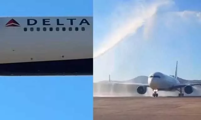 Delta Aeroporto Olbia Atterrato il primo volo diretto New York-Olbia:
