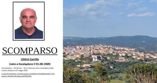 Allarme a Escalaplano, Camillo Usala è scomparso: l'appello del sindaco