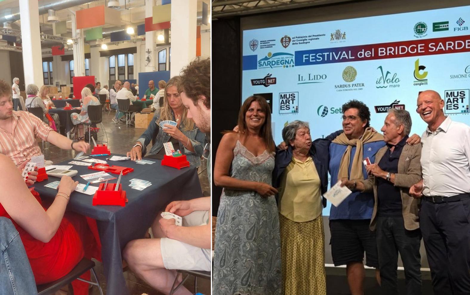Festival Bridge Sardegna, sul podio del torneo a coppie Versace e Pramotton