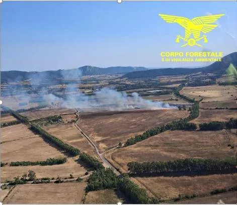 Incendio A Carbonia Vasto rogo tra Carbonia e Nuxis: intervengono canadair, Super Puma ed elicottero militare