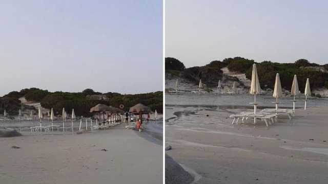 Mareggiata a Punta Molentis, l'acqua arriva fino allo stabilimento: "Subito un sopralluogo"